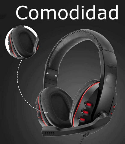 Audifonos Gamer Gm-002 Sonido Y Vibraciòn 360 Grados